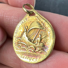 Load image into Gallery viewer, French Rasumny St George Tempestate Securitas 18K Yellow Gold Medal Pendant
