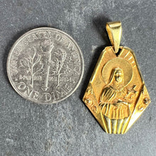 Load image into Gallery viewer, French 18K Yellow Gold St Therese Charm Pendant
