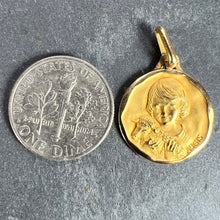 Load image into Gallery viewer, French Augis Saint John the Baptist Lamb 18K Yellow Gold Medal Pendant
