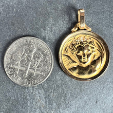 Load image into Gallery viewer, French Grun Raphael’s Cherub 18K Yellow Gold Medal Pendant
