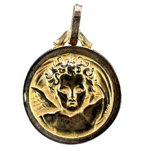 Load image into Gallery viewer, French Grun Raphael’s Cherub 18K Yellow Gold Medal Pendant
