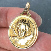 Load image into Gallery viewer, French Grun Raphael’s Cherub 18K Yellow Gold Medal Pendant
