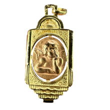 Load image into Gallery viewer, French Holt Raphael’s Cherub 18K Yellow Rose Gold Charm Pendant
