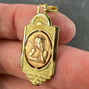 French Holt Raphael’s Cherub 18K Yellow Rose Gold Charm Pendant