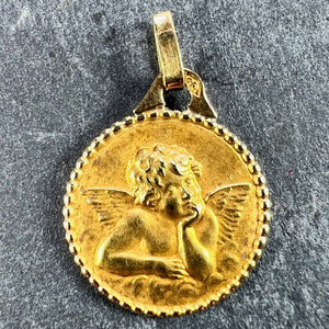 French Raphael’s Cherub 18K Yellow Gold Charm Pendant