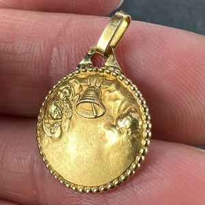 French Raphael’s Cherub 18K Yellow Gold Charm Pendant