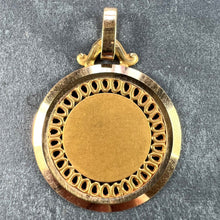 Load image into Gallery viewer, French Pierced Round 18K Yellow Gold Medal Pendant
