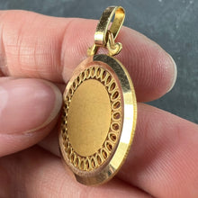 Load image into Gallery viewer, French Pierced Round 18K Yellow Gold Medal Pendant
