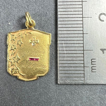 Load image into Gallery viewer, Augis Plus Qu’Hier Ruby Diamond 18K Yellow Gold Love Forever Charm Pendant
