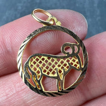 Load image into Gallery viewer, French Zodiac Capricorn Starsign 18K Yellow Gold Charm Pendant
