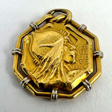 Load image into Gallery viewer, French Vernier Vercingetorix Gaul 18K White Yellow Gold Charm Pendant
