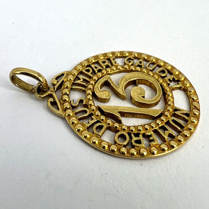 Lucky 'Number 13' 18K Yellow Gold Good Luck Charm Pendant