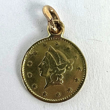 Load image into Gallery viewer, Yellow Gold 1852 California Half Dollar Coin Charm Pendant
