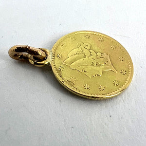 Yellow Gold 1852 California Half Dollar Coin Charm Pendant