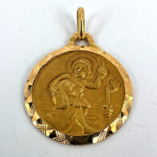 Load image into Gallery viewer, Vintage French Girard St Christopher 18K Yellow Gold Charm Pendant
