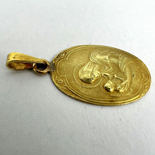 Load image into Gallery viewer, Arnault Art Nouveau French Madonna and Child 18K Yellow Gold Medal Pendant
