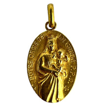 Load image into Gallery viewer, French Notre Dame de la Garde Marseilles 18 Karat Yellow Gold Charm Pendant
