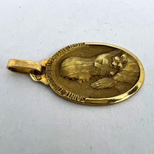 Load image into Gallery viewer, French 18K Yellow Gold St Therese Medal Charm Pendant
