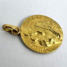 Load image into Gallery viewer, French Saint Joseph and Jesus 18K Yellow Gold Medal Pendant
