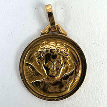 Load image into Gallery viewer, French Grun Raphael’s Cherub 18K Yellow Gold Medal Pendant
