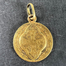 Load image into Gallery viewer, Antique French Saint Benedict 18 Karat Yellow Gold Medal Charm Pendant
