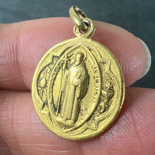 Load image into Gallery viewer, Antique French Saint Benedict 18 Karat Yellow Gold Medal Charm Pendant
