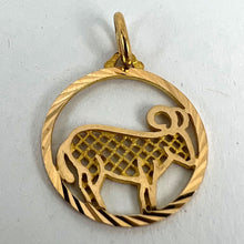 Load image into Gallery viewer, French Zodiac Capricorn Starsign 18K Yellow Gold Charm Pendant
