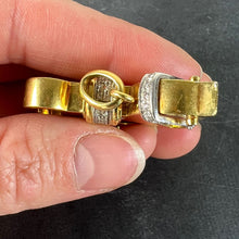 Load image into Gallery viewer, Al Angiolino &amp; Zogno Italian Large Rocking Horse 18K Yellow White Gold Diamond Pendant
