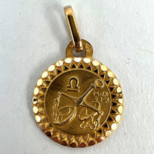 Load image into Gallery viewer, French Libra Zodiac Starsign 18K Yellow Gold Perroud Charm Pendant
