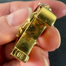 Load image into Gallery viewer, Al Angiolino &amp; Zogno Italian Large Rocking Horse 18K Yellow White Gold Diamond Pendant
