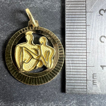 Load image into Gallery viewer, Vintage 14K Yellow Gold Abstract Art Couple Pendant Medal
