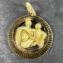 Load image into Gallery viewer, Vintage 14K Yellow Gold Abstract Art Couple Pendant Medal
