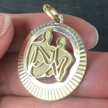 Load image into Gallery viewer, Vintage 14K Yellow Gold Abstract Art Couple Pendant Medal
