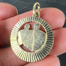 Load image into Gallery viewer, Vintage 14K Yellow Gold Abstract Art Couple Pendant Medal

