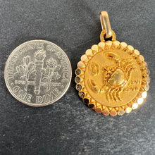 Load image into Gallery viewer, French Perroud Large Cancer Zodiac Starsign 18K Yellow Gold Charm Pendant
