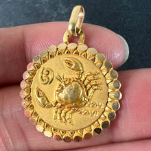 Load image into Gallery viewer, French Perroud Large Cancer Zodiac Starsign 18K Yellow Gold Charm Pendant
