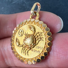 Load image into Gallery viewer, French Perroud Large Cancer Zodiac Starsign 18K Yellow Gold Charm Pendant
