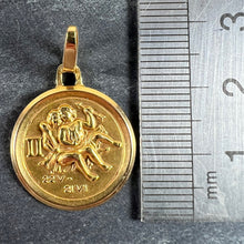 Load image into Gallery viewer, Vintage French Perroud Gemini Zodiac 18K Yellow Gold Medal Pendant
