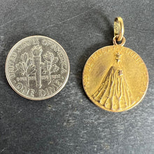 Load image into Gallery viewer, French Notre Dame de Rocamadour Virgin Mary 18 Karat Yellow Gold Medal Charm
