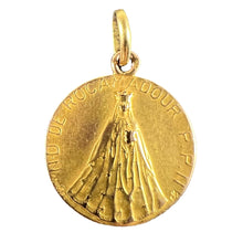 Load image into Gallery viewer, French Notre Dame de Rocamadour Virgin Mary 18 Karat Yellow Gold Medal Charm
