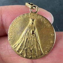 Load image into Gallery viewer, French Notre Dame de Rocamadour Virgin Mary 18 Karat Yellow Gold Medal Charm
