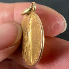 Load image into Gallery viewer, French Notre Dame de Rocamadour Virgin Mary 18 Karat Yellow Gold Medal Charm
