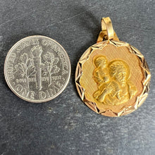 Load image into Gallery viewer, Vintage French St Christopher 18K Yellow Gold Charm Pendant
