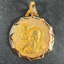 Load image into Gallery viewer, Vintage French St Christopher 18K Yellow Gold Charm Pendant
