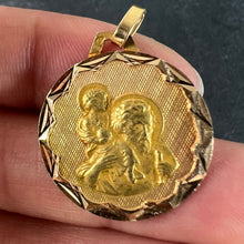 Load image into Gallery viewer, Vintage French St Christopher 18K Yellow Gold Charm Pendant

