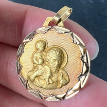 Load image into Gallery viewer, Vintage French St Christopher 18K Yellow Gold Charm Pendant

