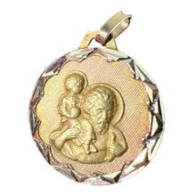 Load image into Gallery viewer, Vintage French St Christopher 18K Yellow Gold Charm Pendant
