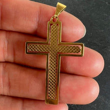Load image into Gallery viewer, Vintage French 18K Yellow Gold Cross Pendant
