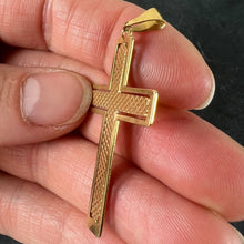 Load image into Gallery viewer, Vintage French 18K Yellow Gold Cross Pendant
