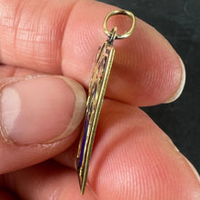 Load image into Gallery viewer, Vintage Deco Japanese Lady Geisha Kimono Enamel 18K Yellow Gold Charm Pendant
